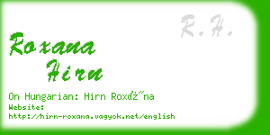 roxana hirn business card